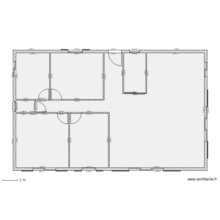 100m2. Plan de 0 pièce et 0 m2