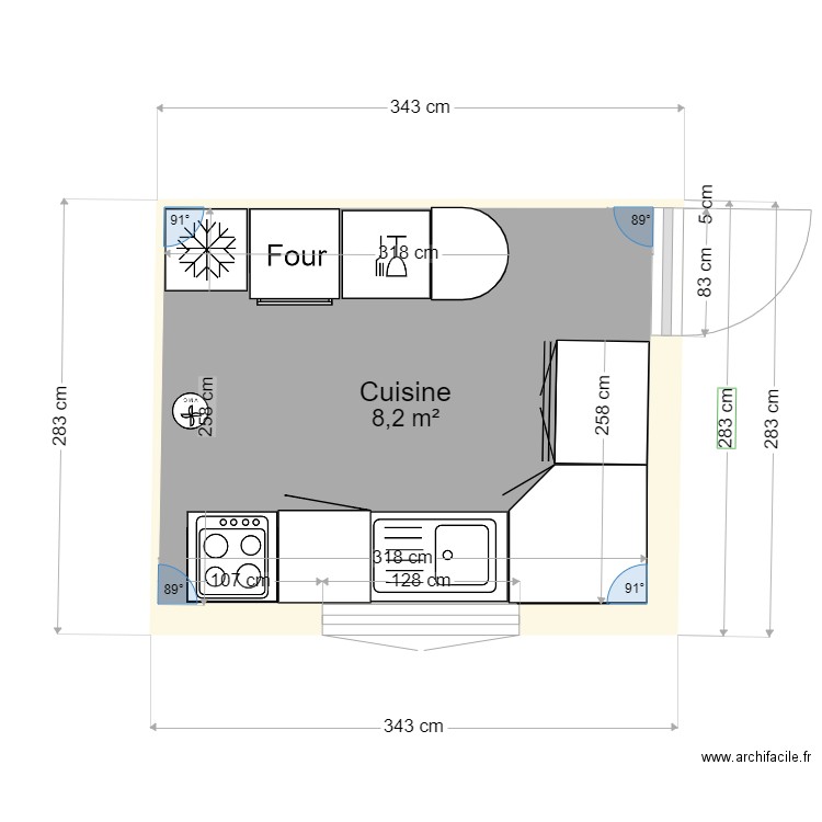 cuisine yann. Plan de 0 pièce et 0 m2