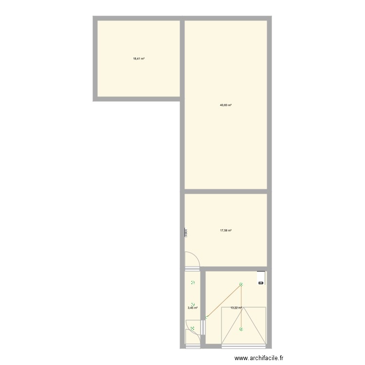 sci amh. Plan de 0 pièce et 0 m2