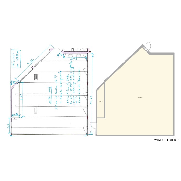 FAC SALLE 108. Plan de 0 pièce et 0 m2