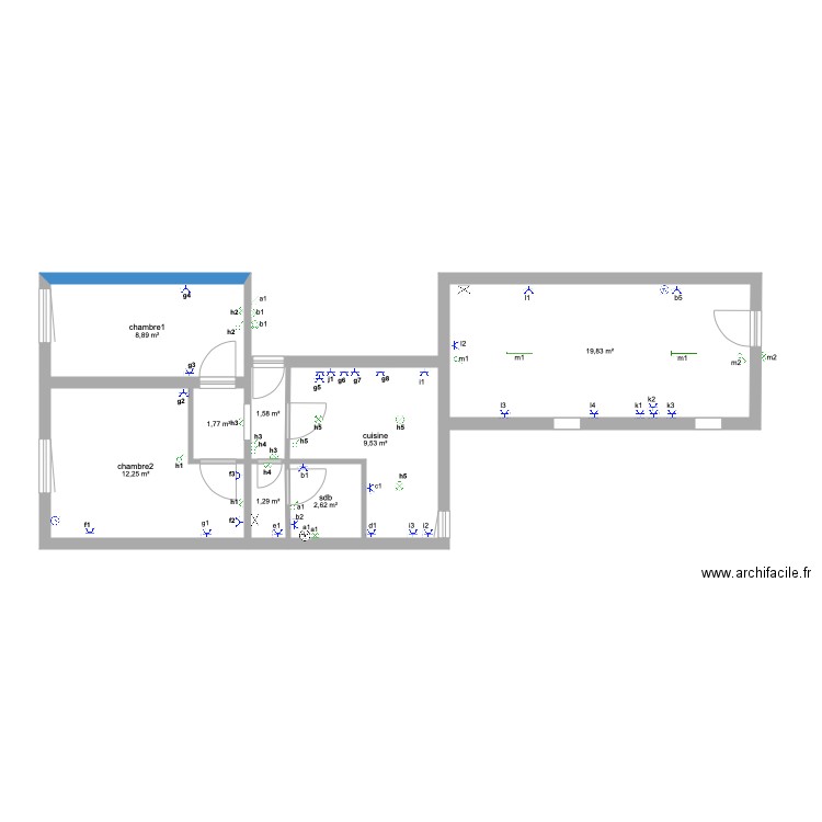 hennuyère 1er. Plan de 0 pièce et 0 m2