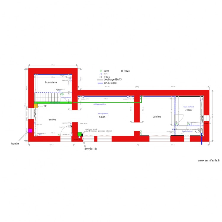 rdc PEJ. Plan de 0 pièce et 0 m2