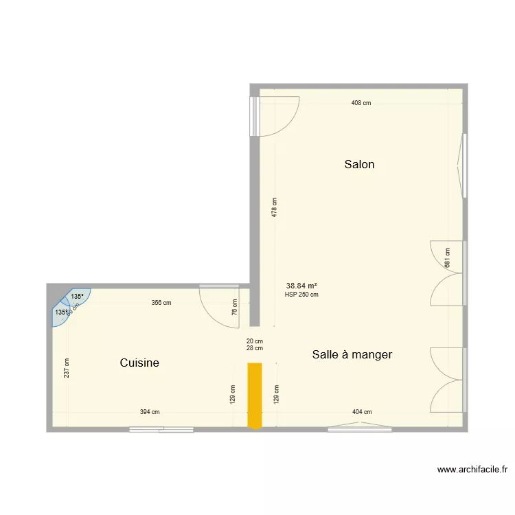 EXISTANT SAUGE. Plan de EXISTANT SAUGE. Plan de