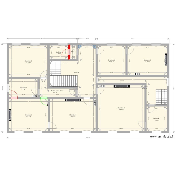 Platane 1e étage. Plan de 0 pièce et 0 m2