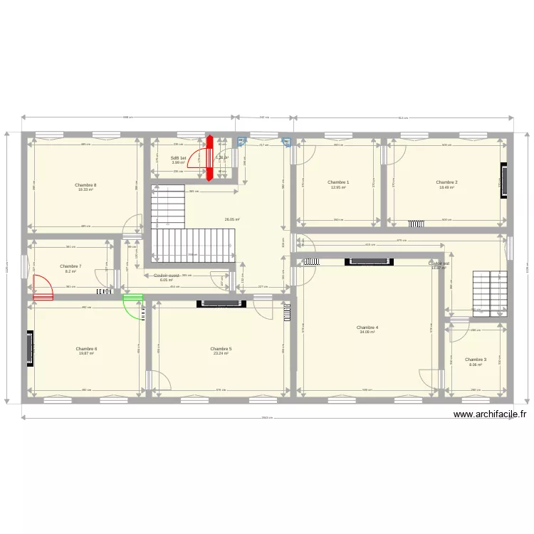 Platane 1e étage. Plan de Platane 1e étage. Plan de