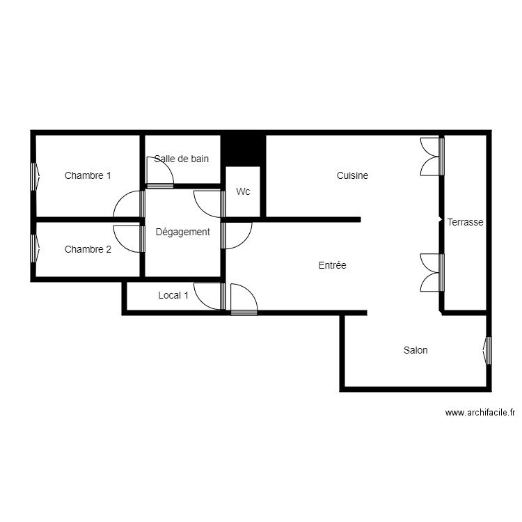 0132B102LG021. Plan de 11 pièces et 73 m2