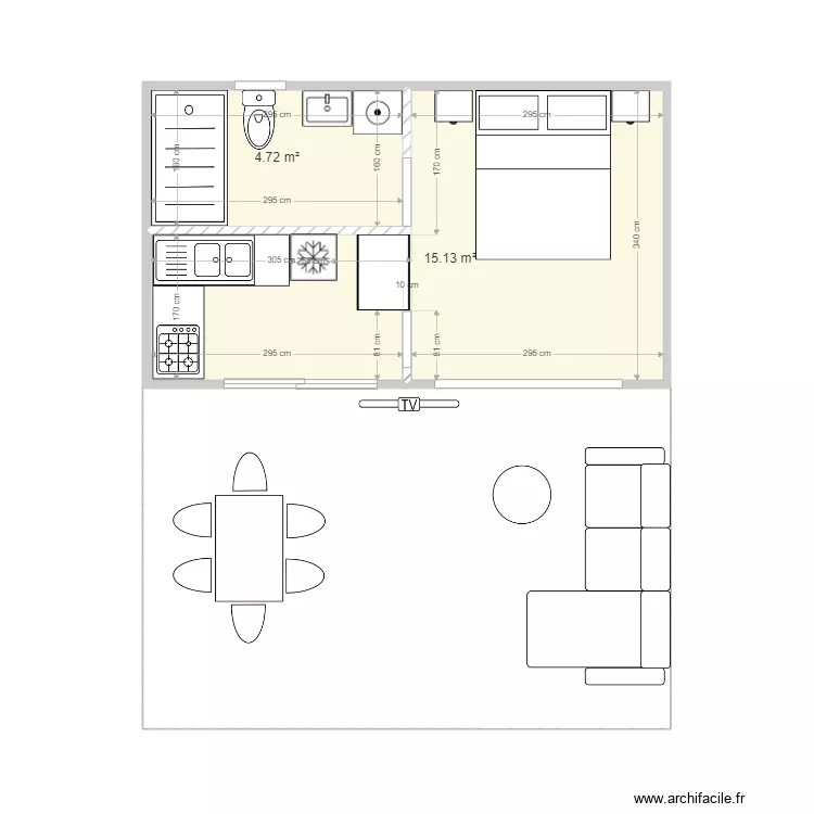 bungalow 20m2. Plan de bungalow 20m2. Plan de