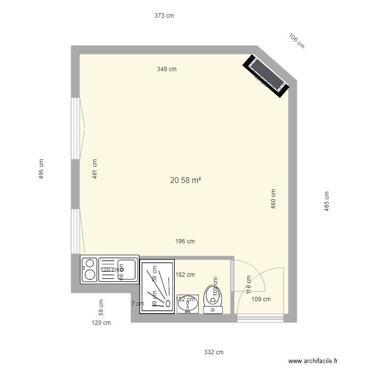 STUDIO 5 T projet 1. Plan de 0 pièce et 0 m2