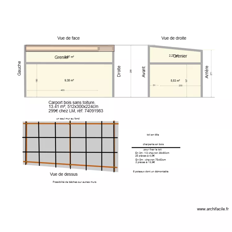 Abris caravane 04. Plan de 