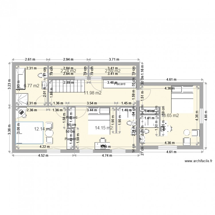 NevezEtage1placardammenage. Plan de 0 pièce et 0 m2