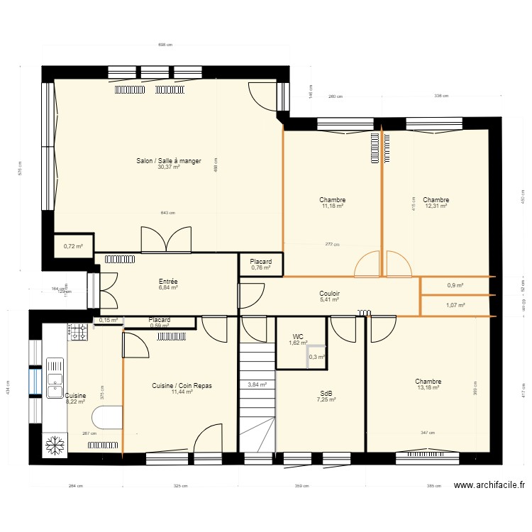 Maison Bérange initiale. Plan de 0 pièce et 0 m2
