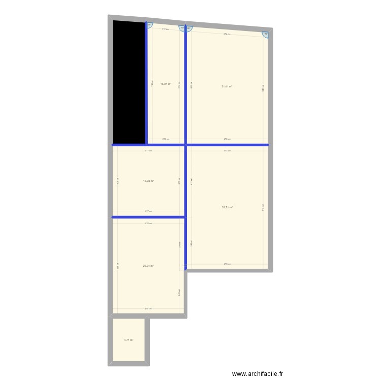 48 av CARNOT R-1. Plan de 7 pièces et 138 m2