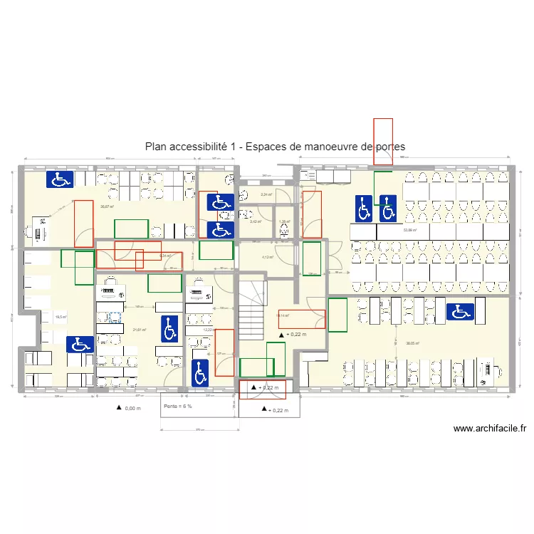 Accessibilit&eacute; 2 RDC Guillemin. Plan de 