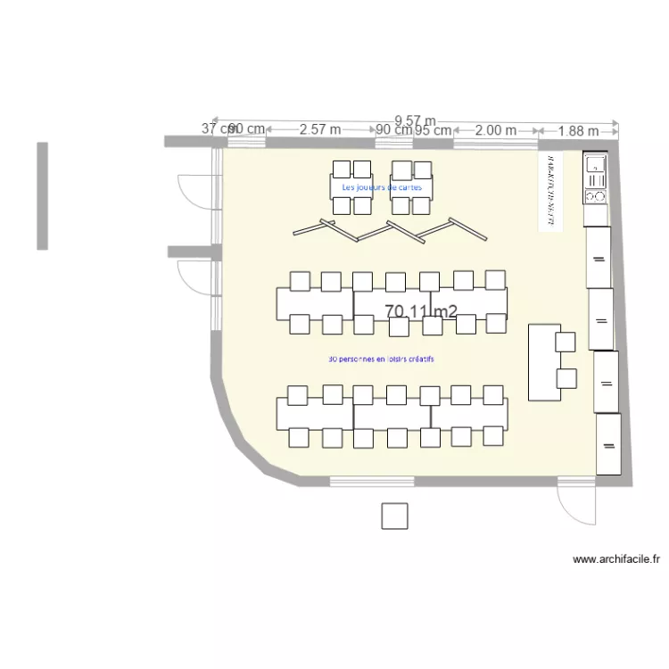 salle associative. Plan de salle associative. Plan de