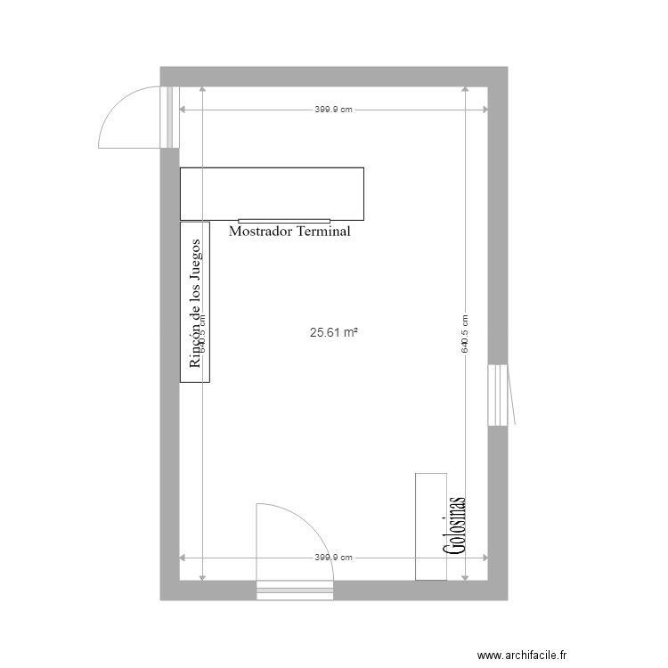 55375_Modificación. Plan de 1 pièce et 26 m2