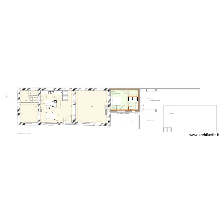 Garage Pour parquet chauffant. Plan de 0 pièce et 0 m2