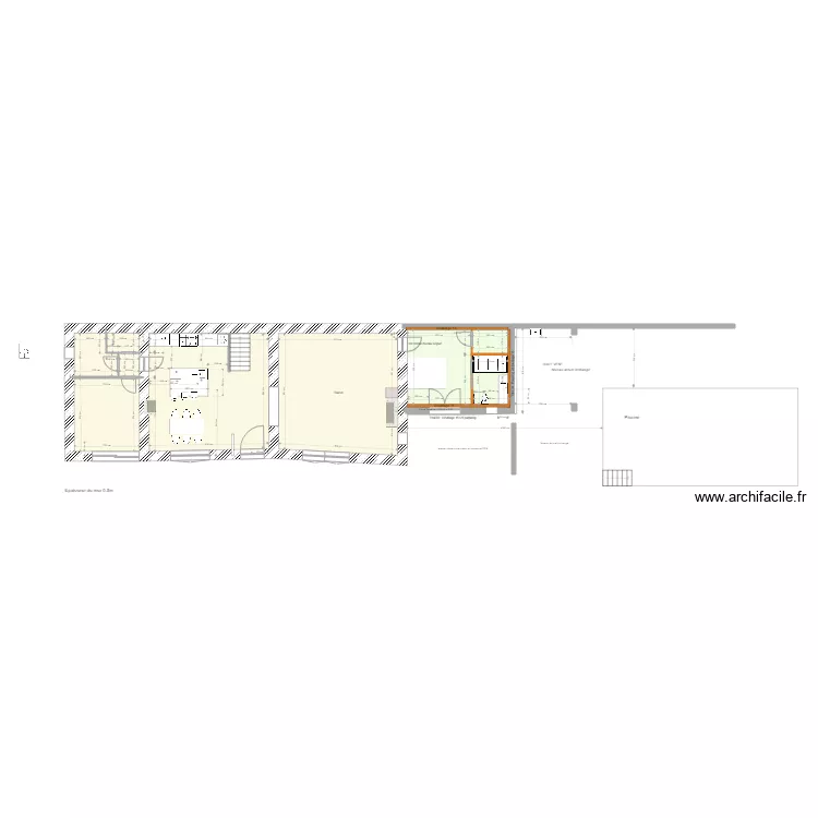 Garage Pour parquet chauffant. Plan de 