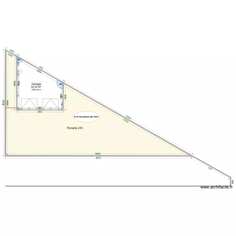 garage portail. Plan de 