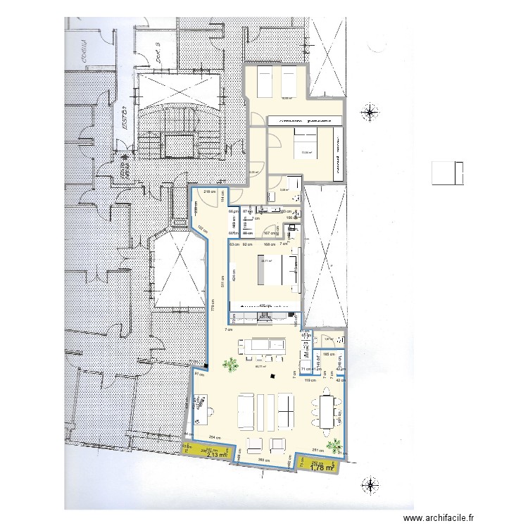 mdu15 4 comunidad. Plan de 10 pièces et 151 m2