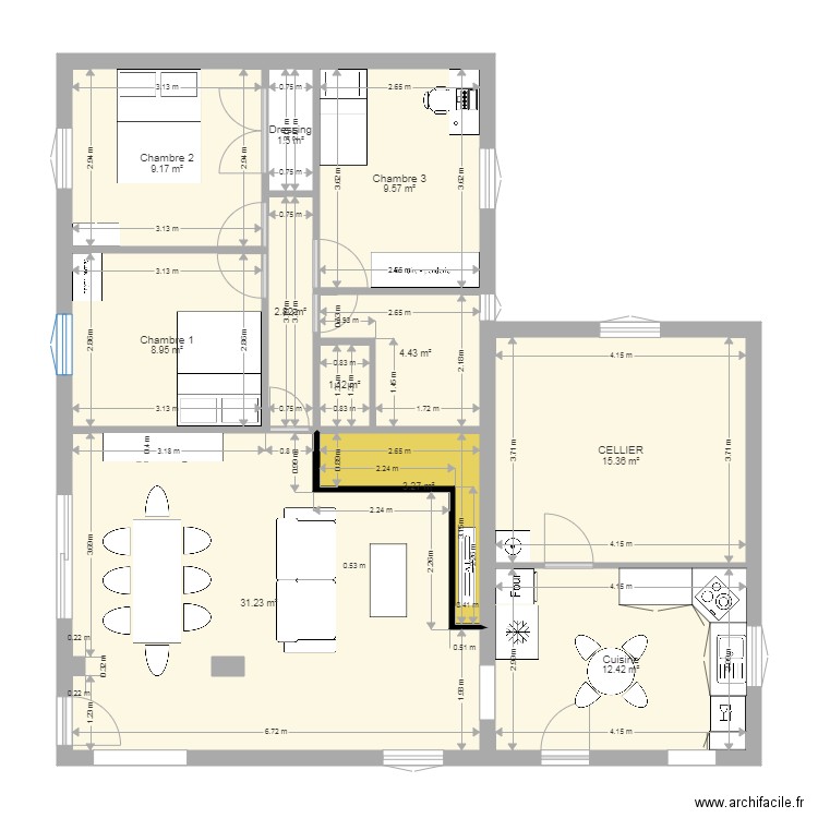 MAISON ROUTE DE SERVANE V2. Plan de 0 pièce et 0 m2