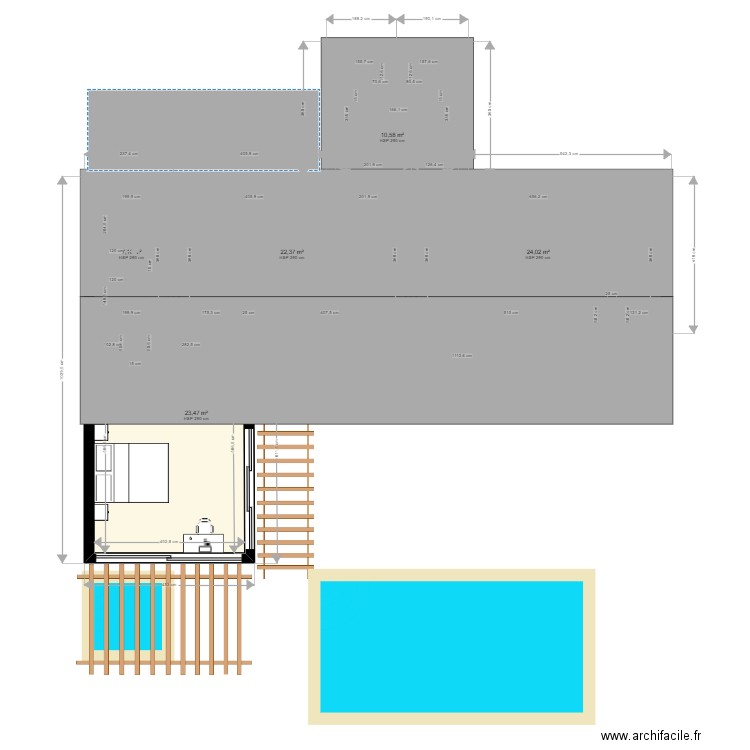 farihy NEW TOITURE. Plan de 5 pièces et 88 m2