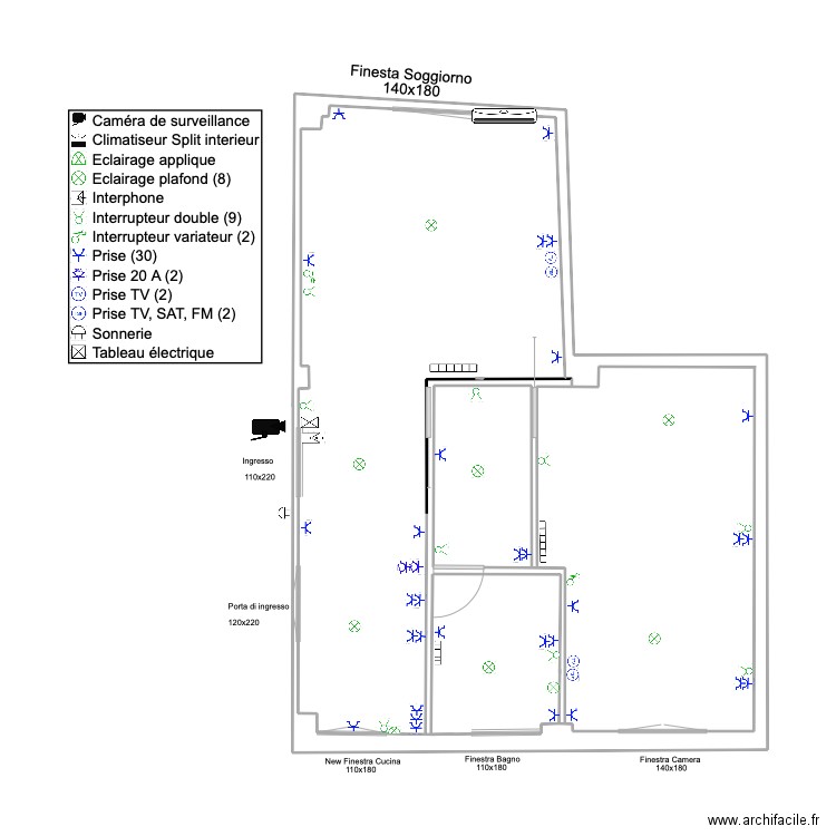 new\elec legende. Plan de 0 pièce et 0 m2