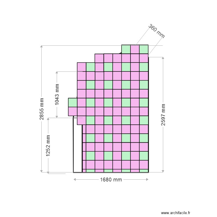 Face latérale WC. Plan de 0 pièce et 0 m2