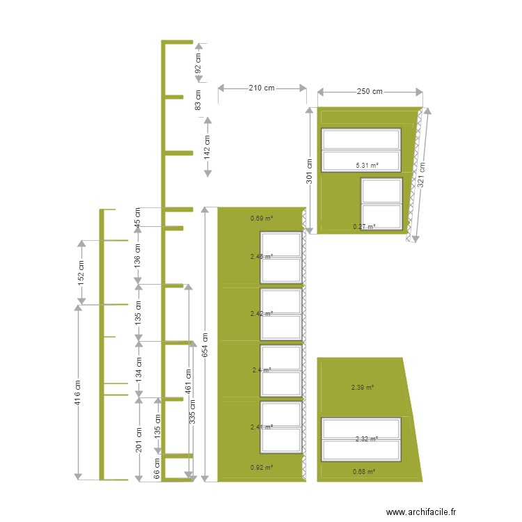 façade demi terrasse mobil home. Plan de 0 pièce et 0 m2