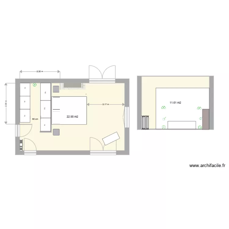 CHAMBRE PAPA MAMAN. Plan de 