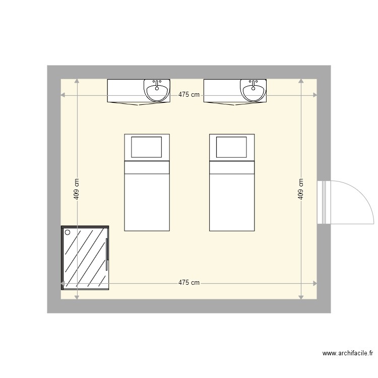 pièce cabine de soin. Plan de 0 pièce et 0 m2