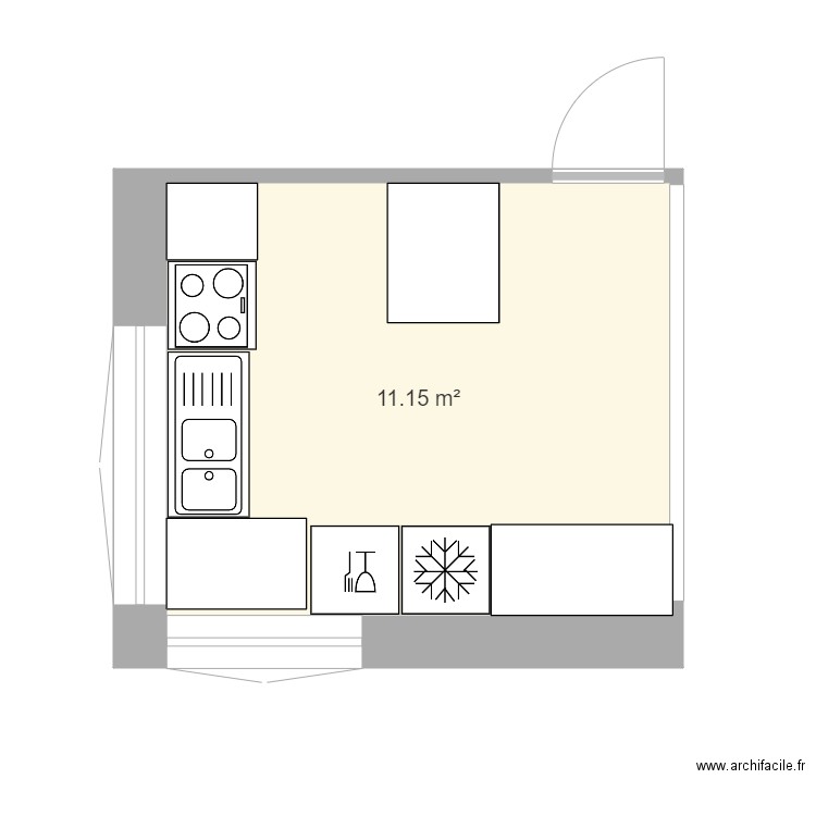 Cuisine. Plan de 0 pièce et 0 m2