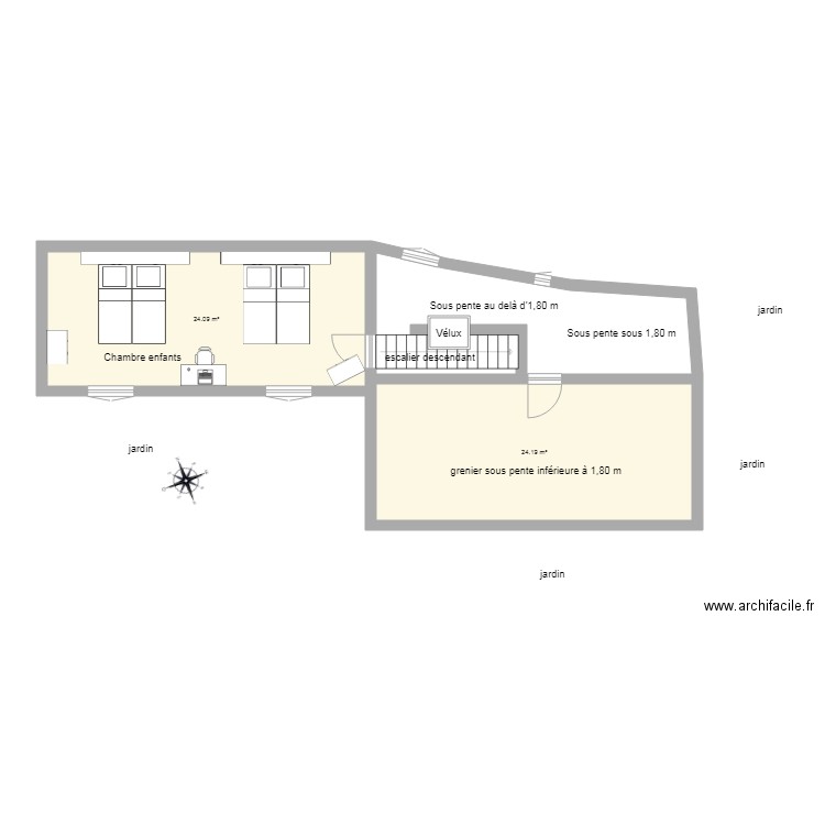 Chirassimont 1er étage. Plan de 0 pièce et 0 m2