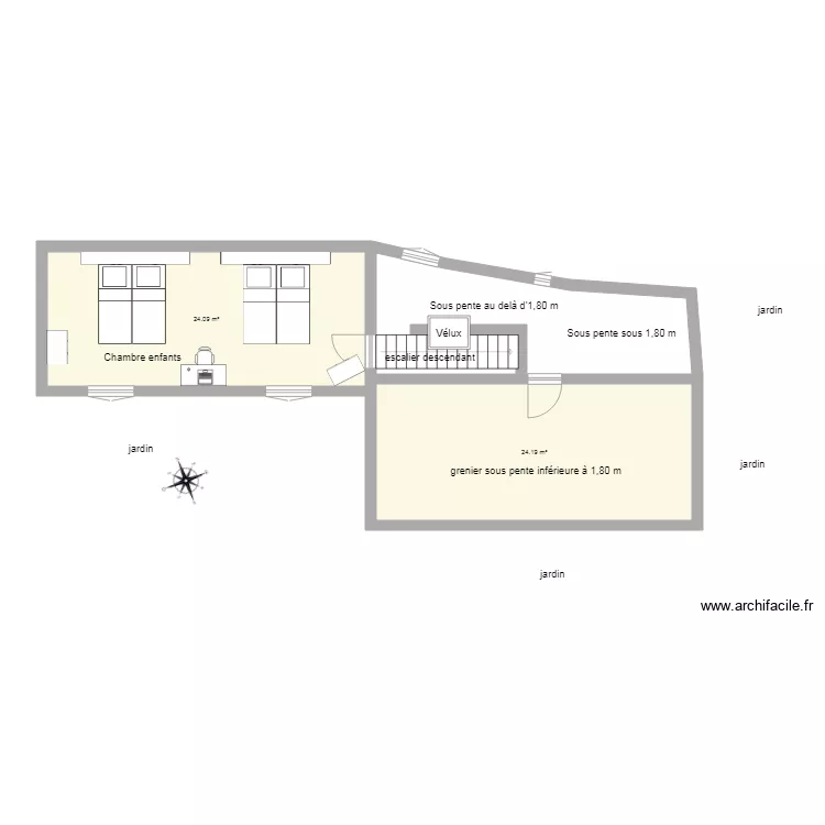 Chirassimont 1er &eacute;tage. Plan de 