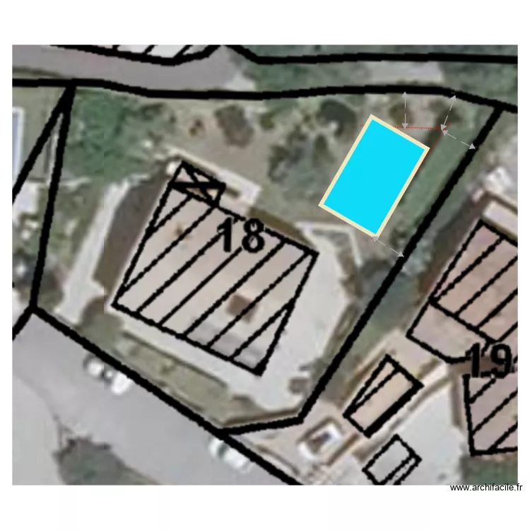 Implantation haricot. Plan de Implantation haricot. Plan de