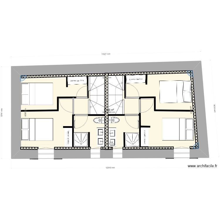 SCI sureau etage 2. Plan de 0 pièce et 0 m2