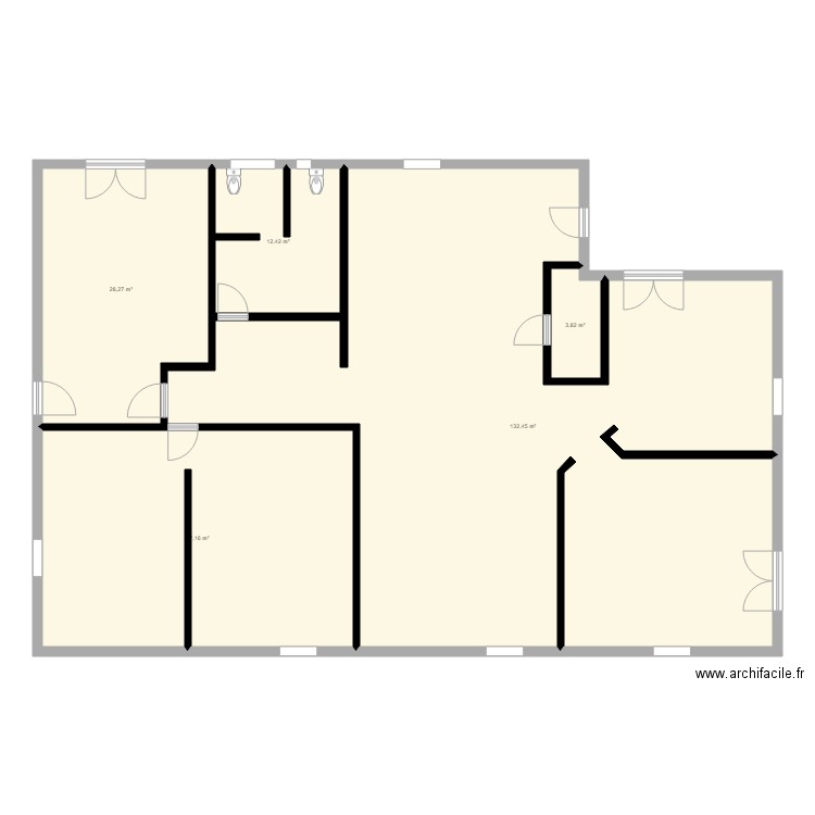 Plan avant travaux. Plan de 0 pièce et 0 m2