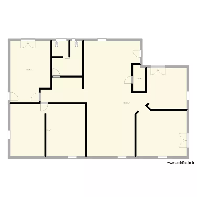 Plan avant travaux. Plan de Plan avant travaux. Plan de
