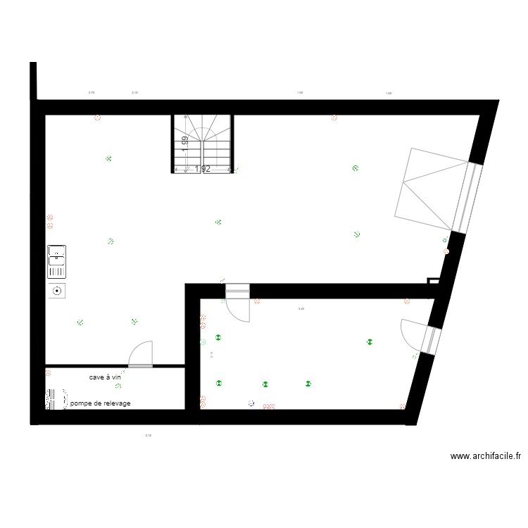 maison corseul sous sol. Plan de 8 pièces et 212 m2