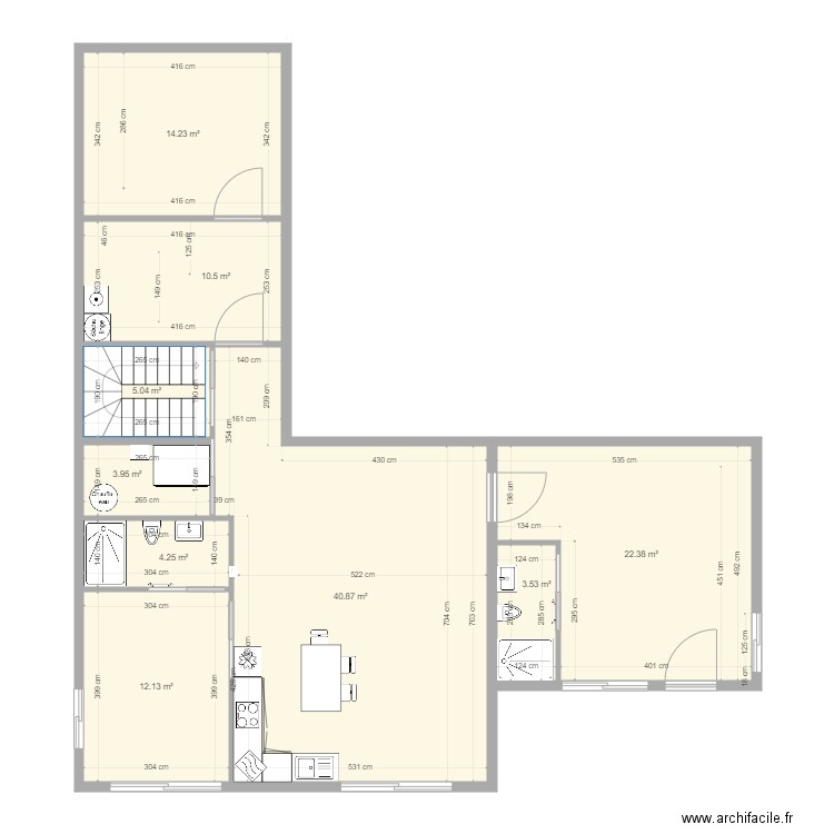 RDJ Jacqueline Février 2021  aménagement V2 sans meubles. Plan de 0 pièce et 0 m2