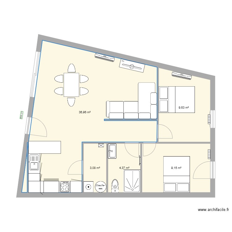 seb maison 4 meuble 2. Plan de 0 pièce et 0 m2
