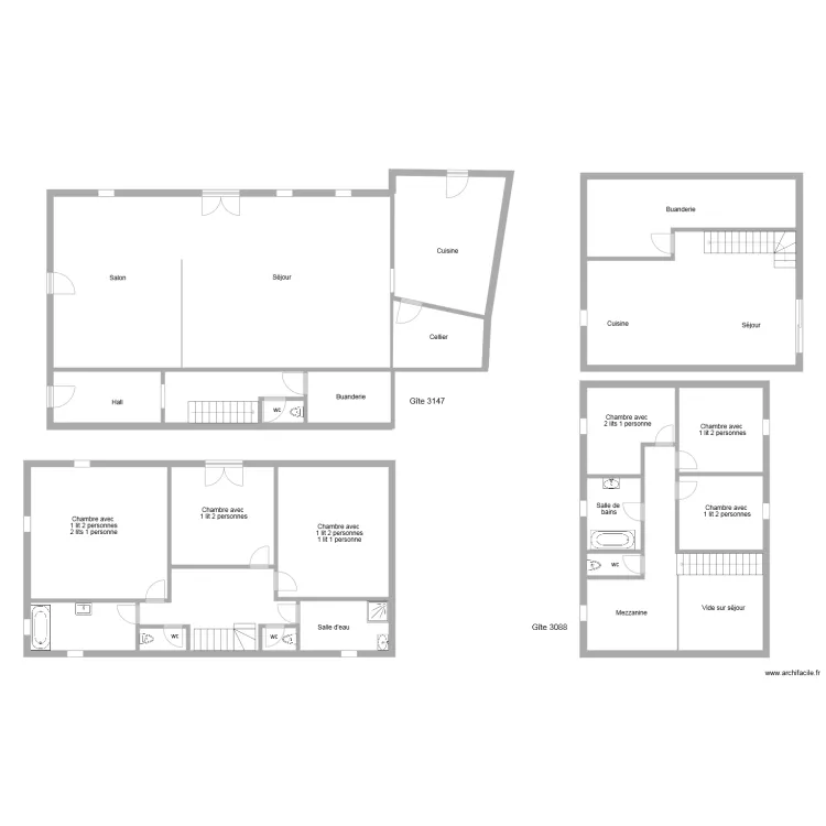 Plan g&icirc;te 3089. Plan de 