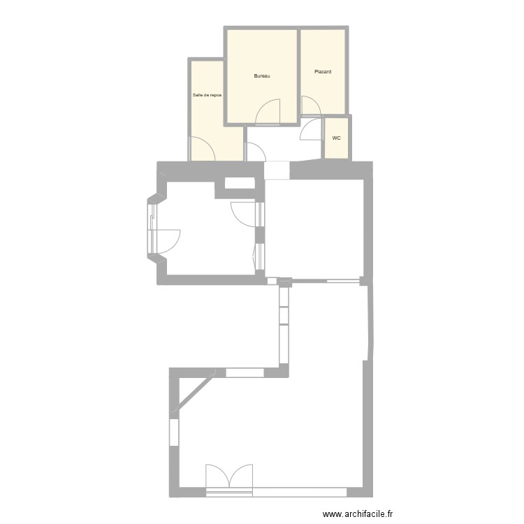 plan mag 2. Plan de 4 pièces et 21 m2