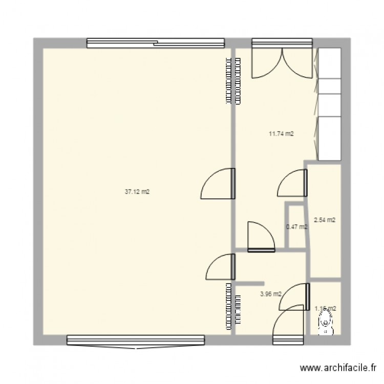 Sin Le Noble RDC origine. Plan de 0 pièce et 0 m2