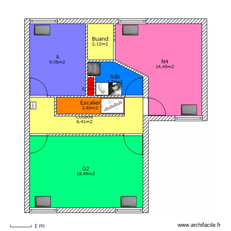 St Eloi Etage AM4. Plan de 