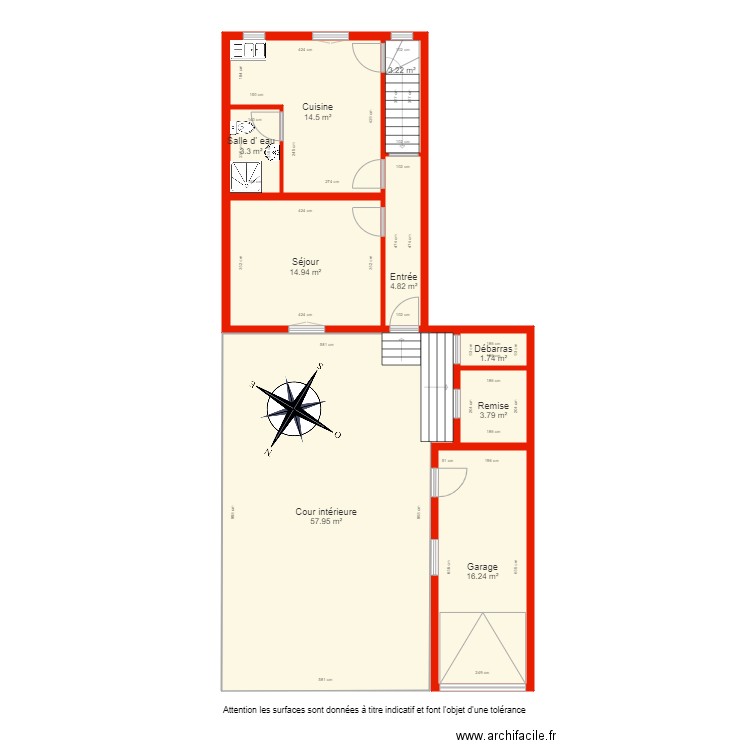 BI 3999 rdc côté. Plan de 0 pièce et 0 m2