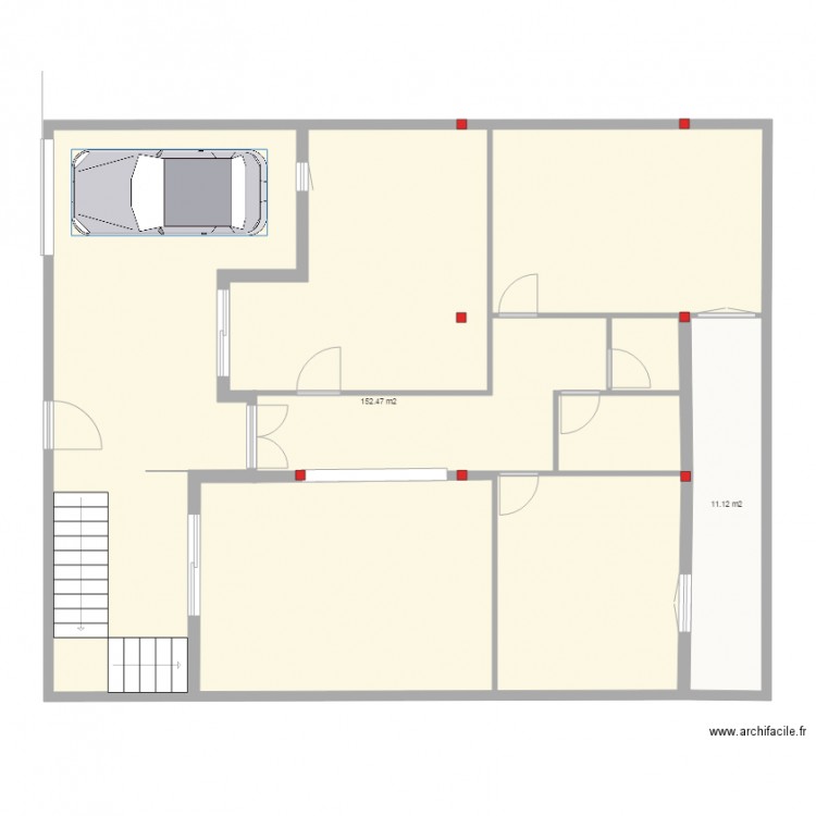 house02. Plan de 2 pièces et 164 m2