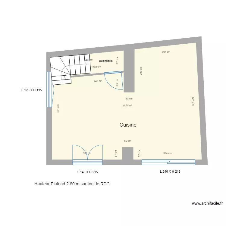 4 AV DE GIGNAC PROJET RDC. Plan de 