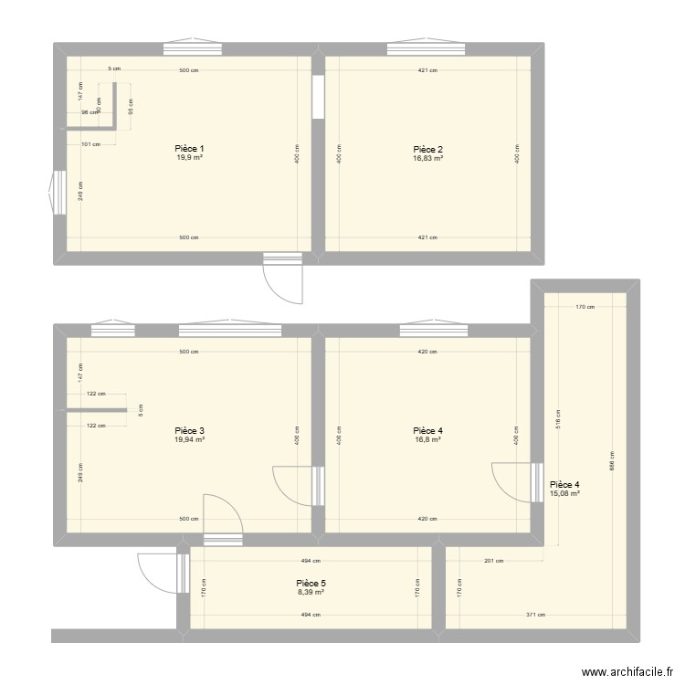 Tetrel. Plan de 0 pièce et 0 m2