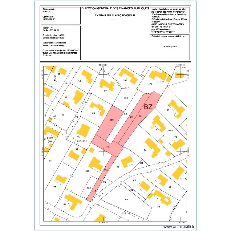 Plan decoupe YE. Plan de 0 pièce et 0 m2