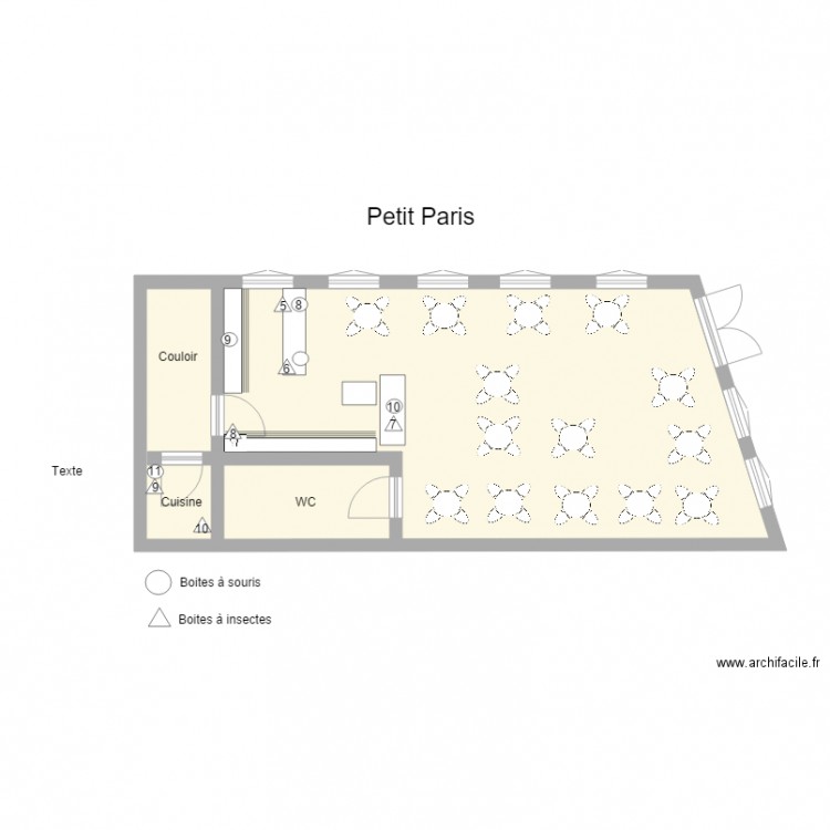 petit paris. Plan de 0 pièce et 0 m2